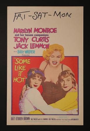 MARILYN MONROE: SOME LIKE IT HOT (1959) - US Window Card