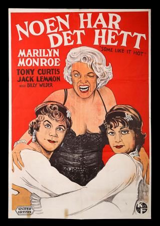 MARILYN MONROE: SOME LIKE IT HOT (1959) - Norwegian Poster