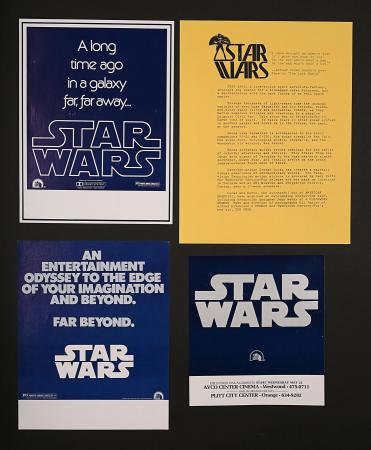 STAR WARS: EPISODE IV: A NEW HOPE (1977) - Four Early US Star Wars Flyers and Press Release