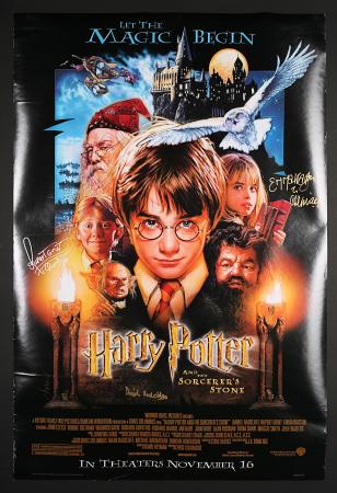 HARRY POTTER AND THE SORCERER'S STONE (2001) - Autographed US One-Sheet Advance Poster