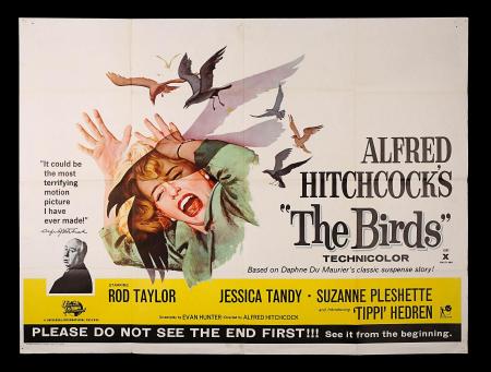 THE BIRDS (1963) - UK Quad Poster