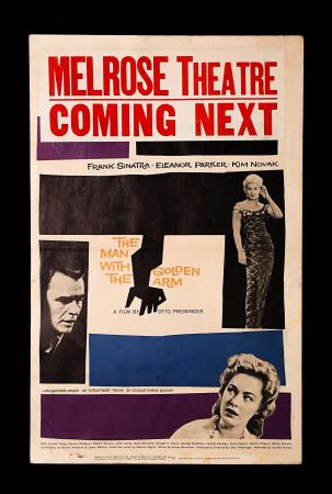 THE MAN WITH THE GOLDEN ARM (1955) - US Window Card