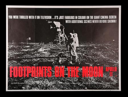 FOOTPRINTS ON THE MOON: APOLLO 11 (1969) - UK Quad Poster