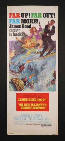 JAMES BOND: ON HER MAJESTY'S SECRET SERVICE (1969) - US Insert Poster