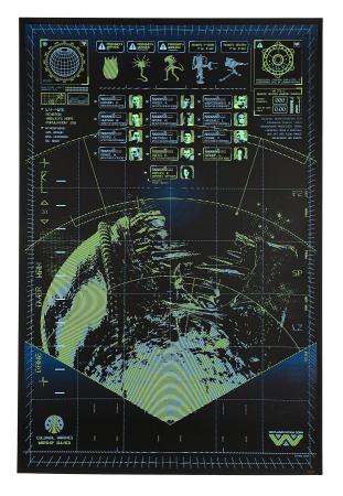 ALIENS (1986) - Glow In The Dark Motion Tracker Print