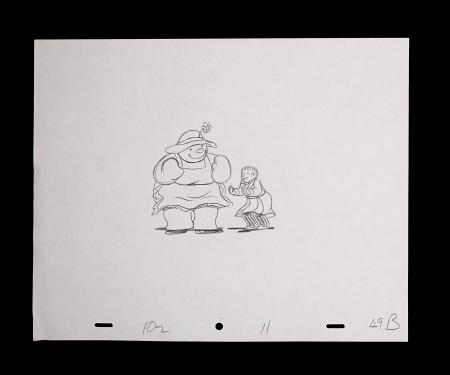 THE SNOWMAN (1982) - Rough Animation Cel